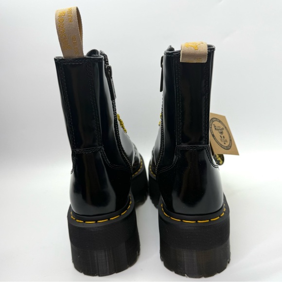 Dr Martens Vegan Jadon Max Platform Combat Boots Black 9 NEW - Picture 12 of 16